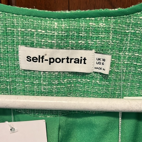 Self Portrait Long sleeve green dress with diamonds and sparkles! Never worn! - Picture 3 of 11